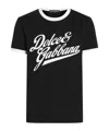 Dolce & Gabbana Round Neck T-shirt In Cotton In Black