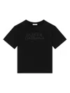 Dolce & Gabbana Cotton Logo T-shirt (8-12+ Years) In Black