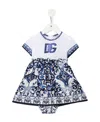 Dolce & Gabbana Majolica-print Cotton Dress In White