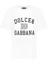 Dolce & Gabbana Jersey T-shirt With Dolce&gabbana Logo Embroidery And Lettering In Animal Print
