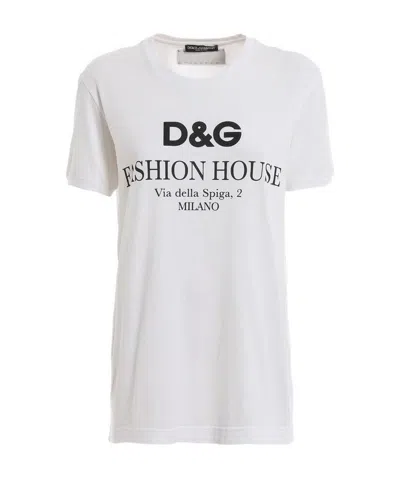 Dolce & Gabbana Logo Print T-shirt In White