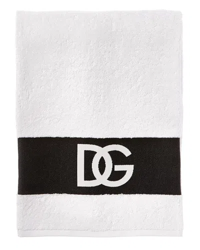 Dolce & Gabbana Logo-print Terry Hand Towel In Blue
