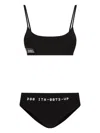 Dolce & Gabbana Logo-print Thin-straps Bikini In Black