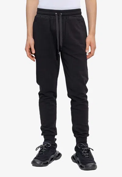 Dolce & Gabbana Logo Print Track Pants In Black