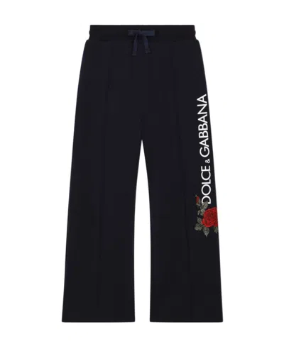 Dolce & Gabbana Logo-print Track Pants In Black