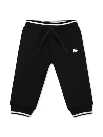 Dolce & Gabbana Babies' Logo-print Track Pants In Black