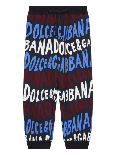 DOLCE & GABBANA LOGO-PRINT TRACK PANTS
