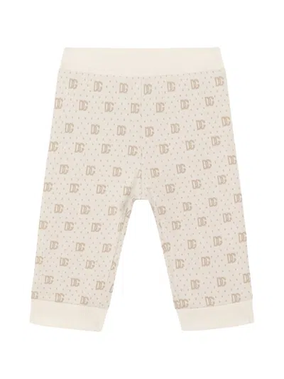 Dolce & Gabbana Babies' Logo-print Track Pants In Neutrals