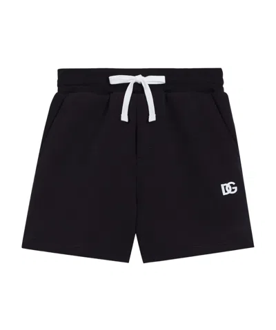 Dolce & Gabbana Logo-print Track Shorts In Black
