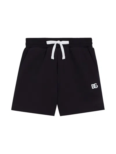 Dolce & Gabbana Kids' Logo-print Track Shorts In Blue
