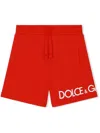 Dolce & Gabbana Logo Print Track Shorts In Red