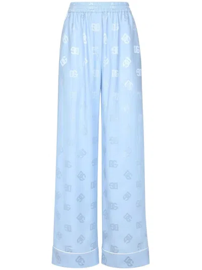 DOLCE & GABBANA LOGO-PRINT TROUSERS
