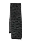 Dolce & Gabbana Logo-print Virgin Wool Scarf In Black