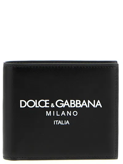 Dolce & Gabbana Logo Print Wallet In Black