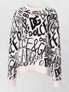 Dolce & Gabbana Logo Print Women Pullover Sweater In Multi