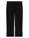 Dolce & Gabbana Logo-print Wool Blend Trousers In Black