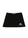 Dolce & Gabbana Logo-print Wool Skirt In Black