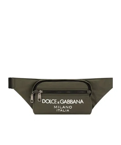 DOLCE & GABBANA DOLCE  GABBANA LOGO EMBOSSED ZIPPED BELT BAG