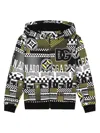 Dolce & Gabbana Logo-print Zip-up Hoodie In Black