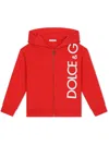 Dolce & Gabbana Kapuzenjacke Mit Logo-print In Red