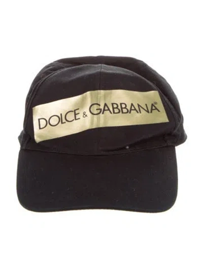 Pre-owned Dolce & Gabbana Logo Printed Baseball Cap In Black