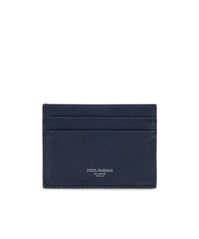 Dolce & Gabbana Leather Card Holder In Black