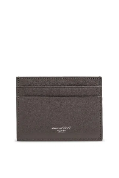 Dolce & Gabbana Dolce  Gabbana Logo Printed Cardholder In Black
