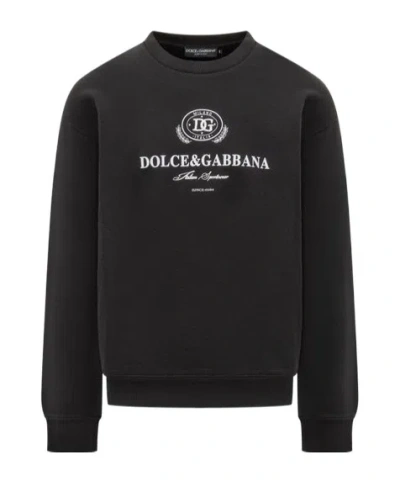 DOLCE & GABBANA DOLCE  GABBANA LOGO PRINTED CREWNECK SWEATSHIRT