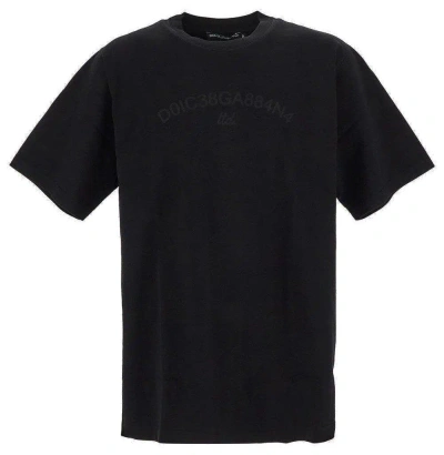 Dolce & Gabbana Logo Printed Crewneck T-shirt In Black