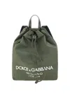 DOLCE & GABBANA DOLCE & GABBANA LOGO PRINTED DRAWSTRING BACKPACK