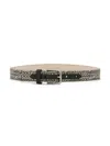 Dolce & Gabbana Logo-printed Leather Belt In Neutrals