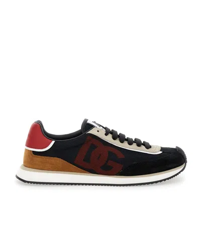 DOLCE & GABBANA DOLCE  GABBANA LOGO PRINTED LOW-TOP SNEAKERS
