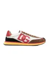 Dolce & Gabbana Mesh And Suede Dg Cushion Sneakers In Multicolor