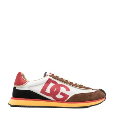 DOLCE & GABBANA DOLCE  GABBANA LOGO PRINTED LOW-TOP SNEAKERS