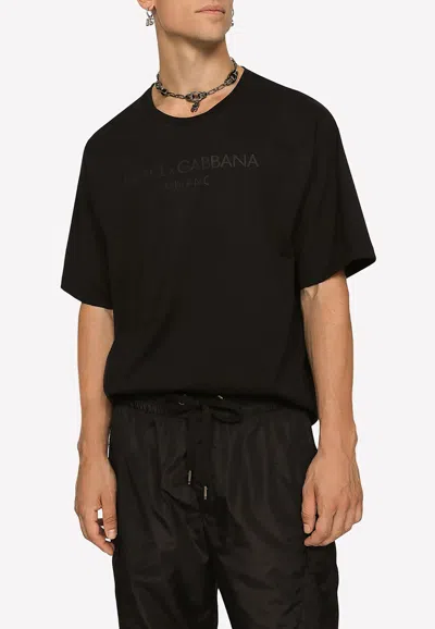 Dolce & Gabbana Logo-printed Short-sleeved T-shirt In Black
