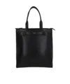 Dolce & Gabbana Logo Printed Zipped Tote Bag In Black