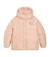 Dolce & Gabbana Logo Puffer Jacket In Brown