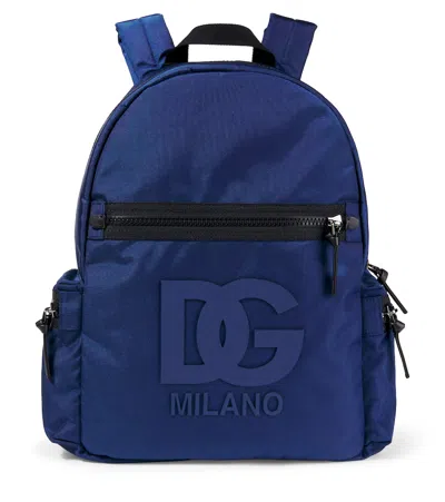 Dolce & Gabbana Kids' Logo Backpack In Purple