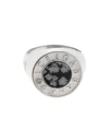 Dolce & Gabbana Stone-detail Logo Ring In Metallic