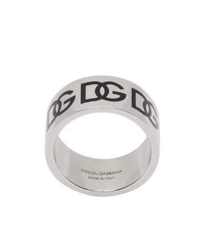 Dolce & Gabbana Logo Ring In White