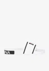 Dolce & Gabbana Logo Rubber Slides In White