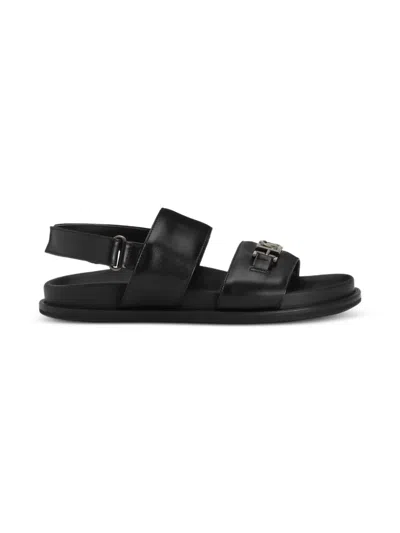 Dolce & Gabbana Kids' Logo Sandals In Black