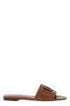 Dolce & Gabbana Logo Sandals In Brown
