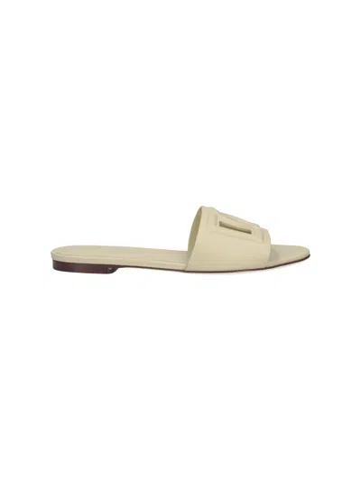 Dolce & Gabbana Logo Sandals In Green