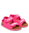 Dolce & Gabbana Teen Girls Pink Logo Sandals In Rosa