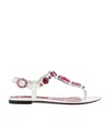 Dolce & Gabbana 10mm Patent Leather Thong Sandals In White