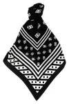 Dolce & Gabbana Brand Emblem Square Scarf With Striped Border