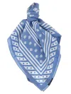Dolce & Gabbana Light Blue Logo Scarf In 浅蓝色