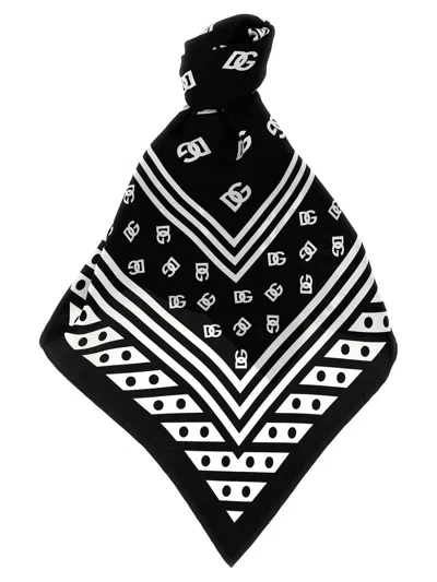 Dolce & Gabbana Logo Scarf In Multi