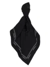 Dolce & Gabbana Signature Square Scarf In Lightweight Fabric In Black